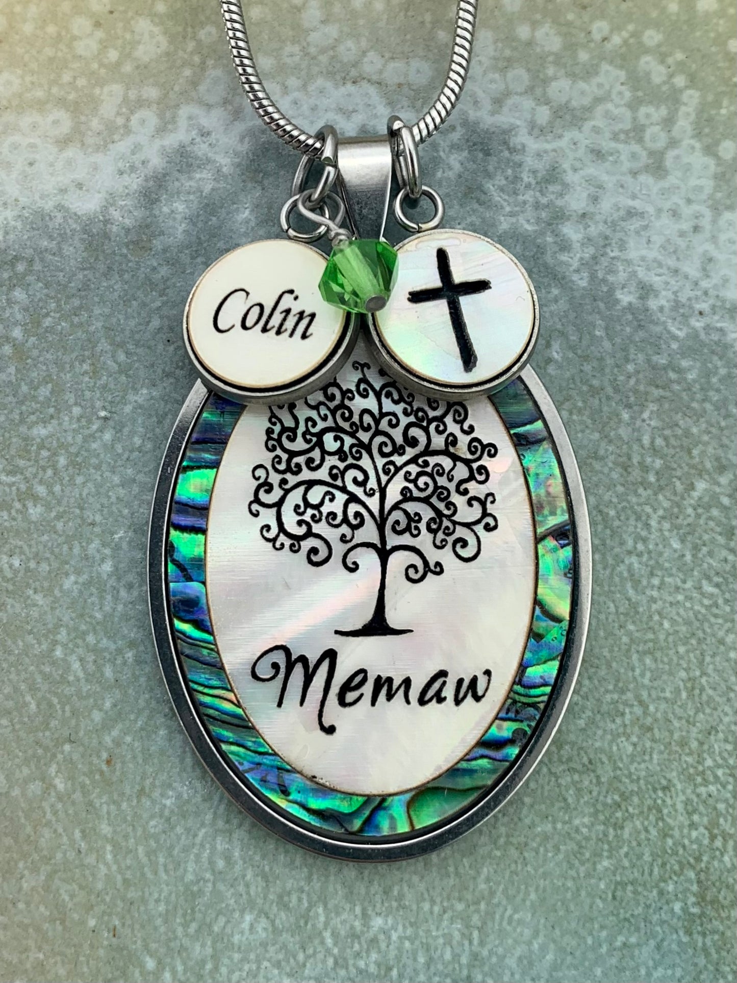 Memaw Oval Tree of Life Pendant