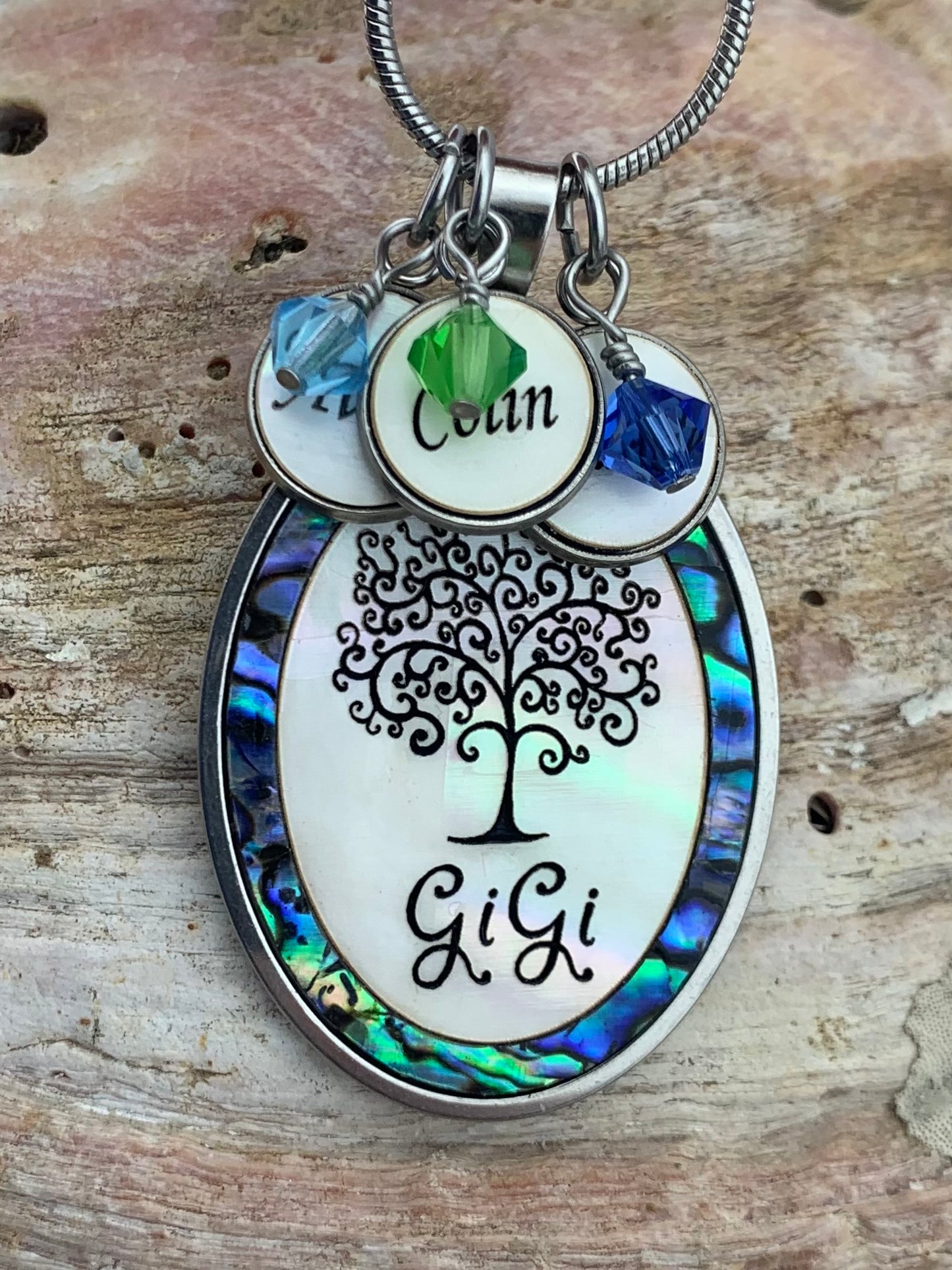 Custom Name Oval Tree of Life Pendant