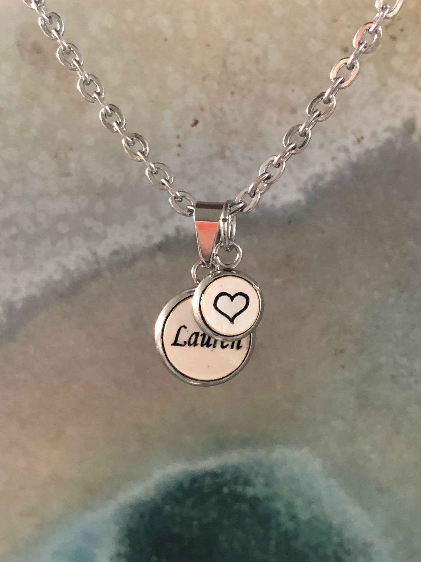 Custom Name Charm, Kid name, Grandkid name, Personalized necklace, Custom Charm Gift for Grandma, Gift for mom, New Mom Gift, 12mm charm