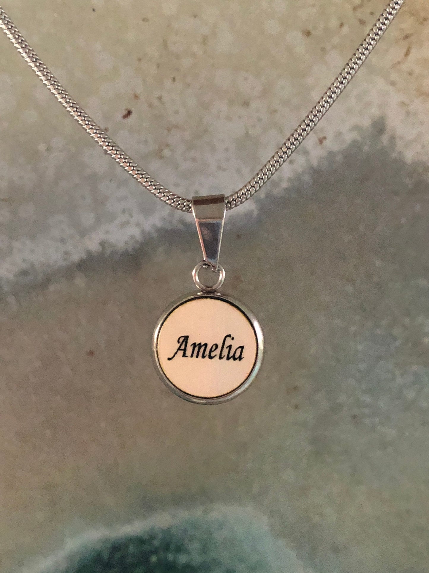 Custom Name Charm, Kid name, Grandkid name, Personalized necklace, Custom Charm Gift for Grandma, Gift for mom, New Mom Gift, 12mm charm