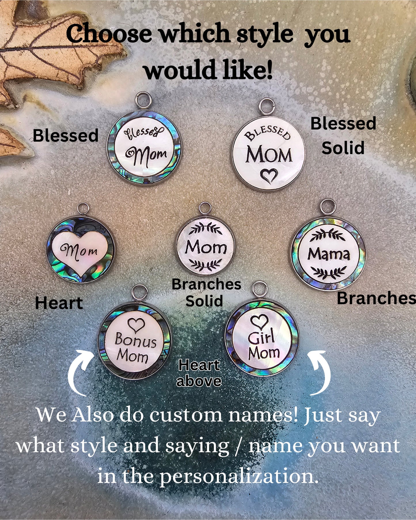 Custom Mom Bracelet with Kids Names - Mother of Pearl Shell, Personalized Birthstones Jewelry for Mother's Day Gift