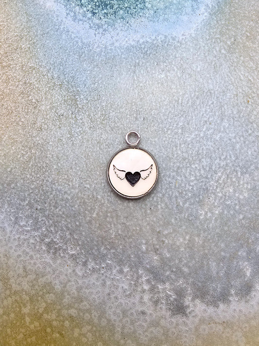 Winged Heart Charm