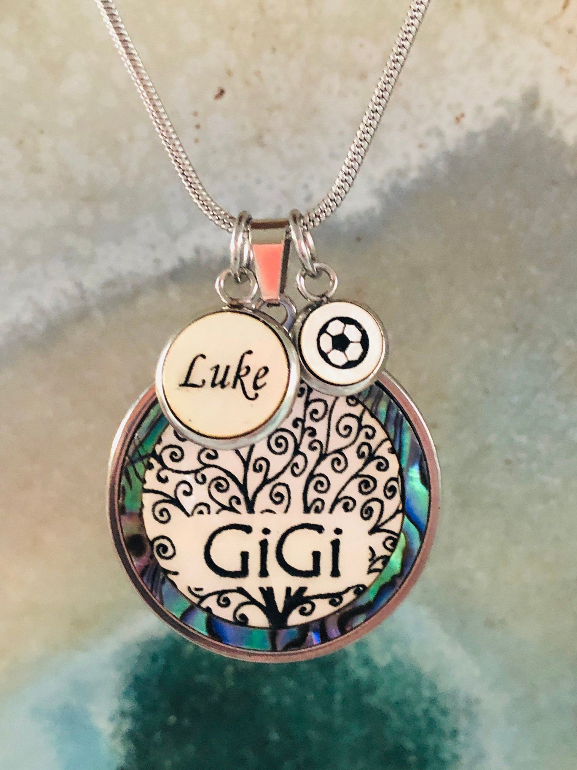 Custom Name Charm, Kid name, Grandkid name, Personalized necklace, Custom Charm Gift for Grandma, Gift for mom, New Mom Gift, 12mm charm
