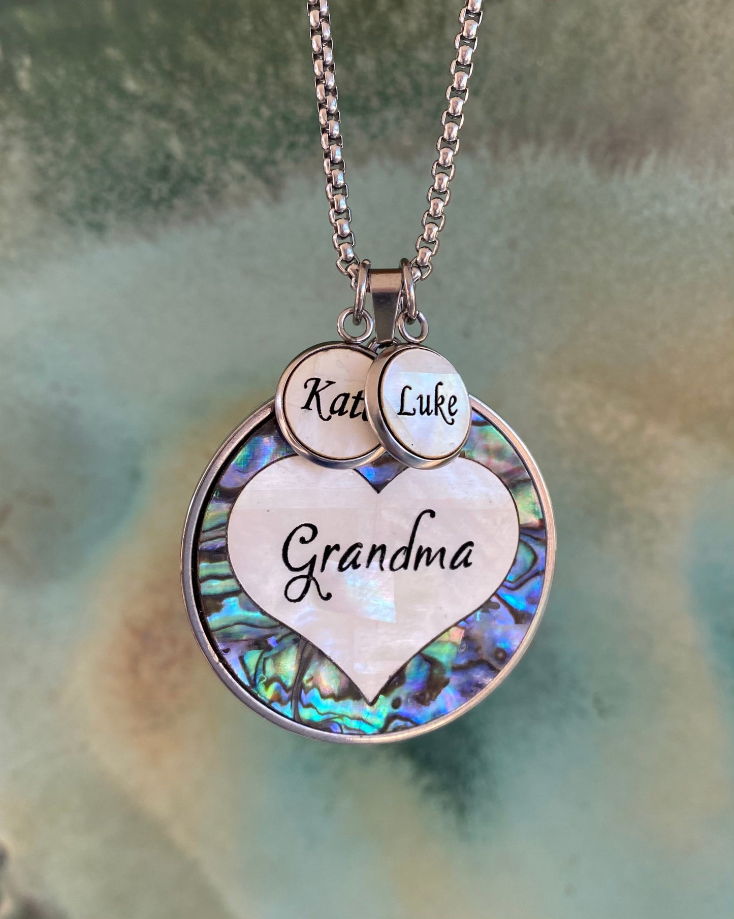 Custom Name Charm, Kid name, Grandkid name, Personalized necklace, Custom Charm Gift for Grandma, Gift for mom, New Mom Gift, 12mm charm