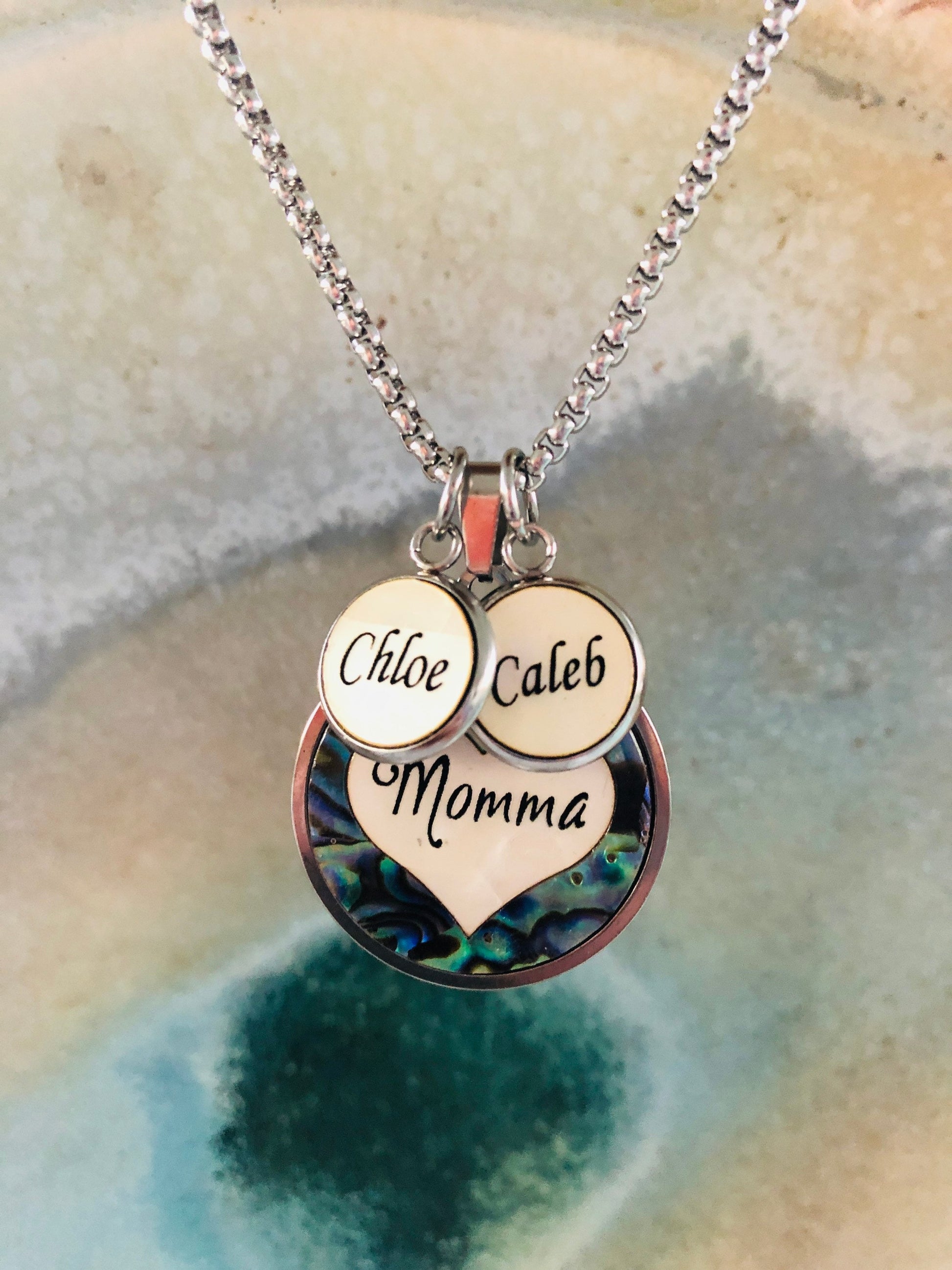 Custom Name Charm, Kid name, Grandkid name, Personalized necklace, Custom Charm Gift for Grandma, Gift for mom, New Mom Gift, 12mm charm