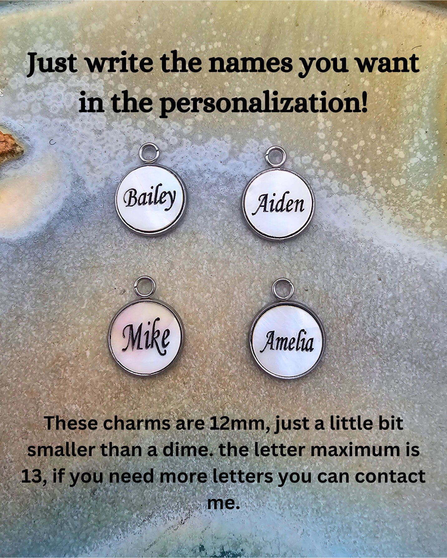 Custom Grandmother Name Bracelet - Personalized with Grandkids' Names & Birthstones, Mother of Pearl Charms, Perfect Gift for Grandma